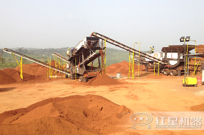 移动式制砂生产线现场 移动式制砂生产线现场