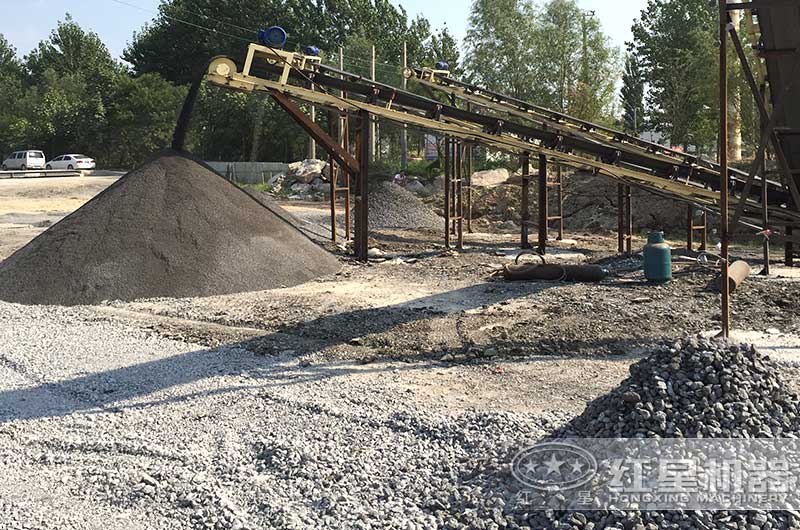 石子加工生产现场 石子加工生产现场