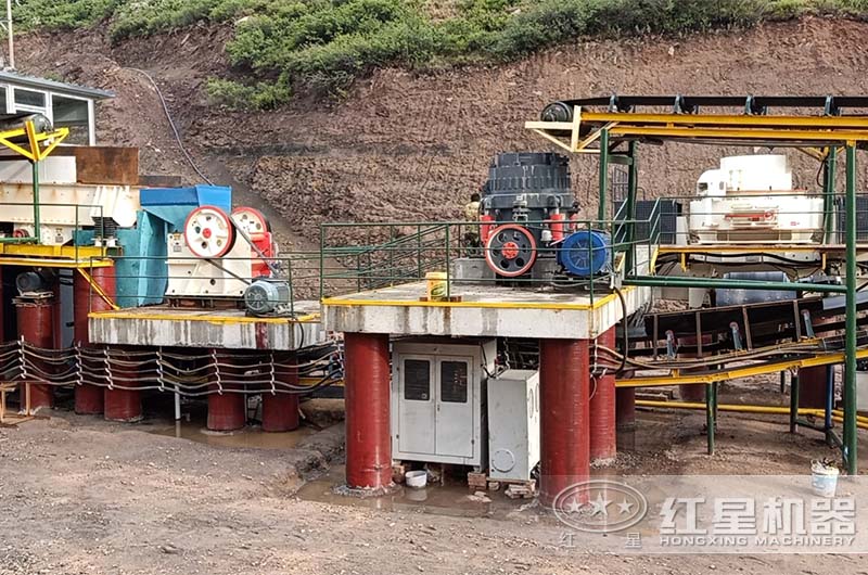 河南客户卵石制砂生产线现场 河南客户卵石制砂生产线现场